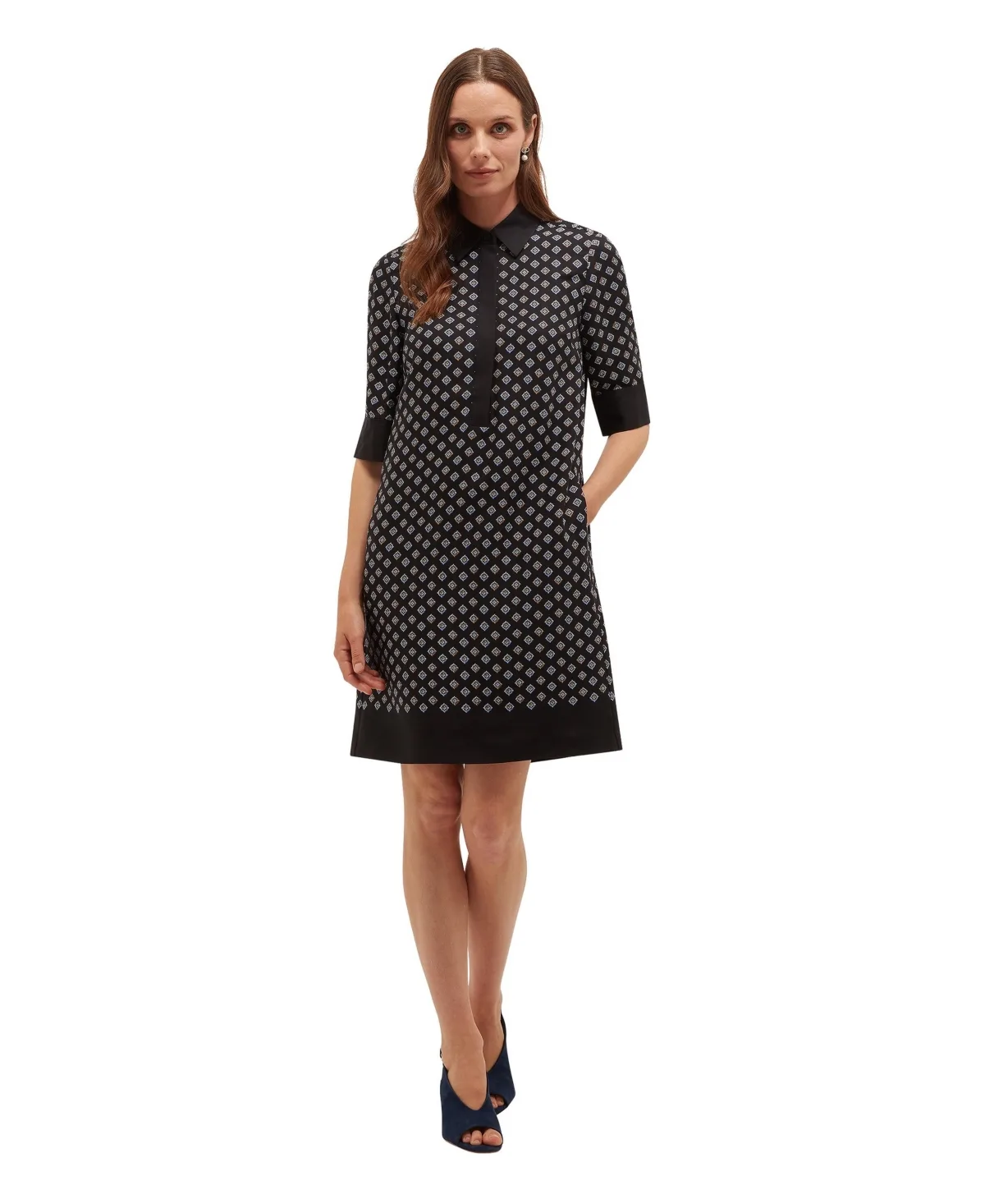 Quin Lace Fit Flare Midi Dress by Hobbs London