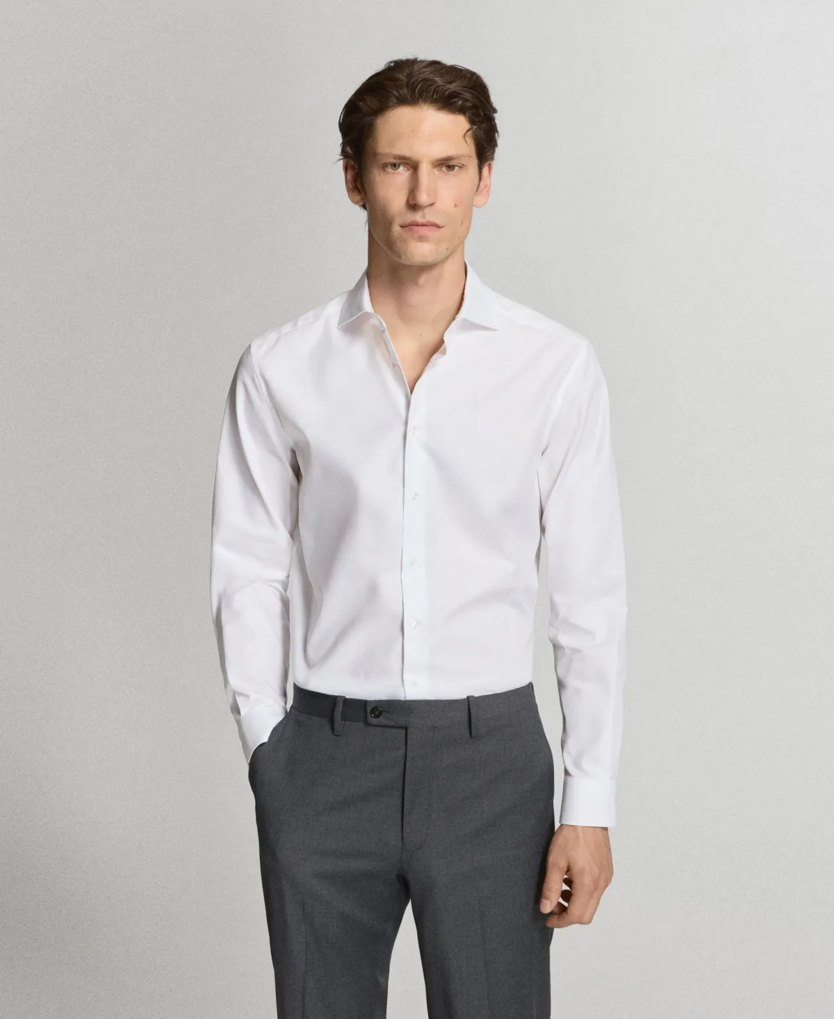 Regular-Fit Cotton Dress Shirt by Mango