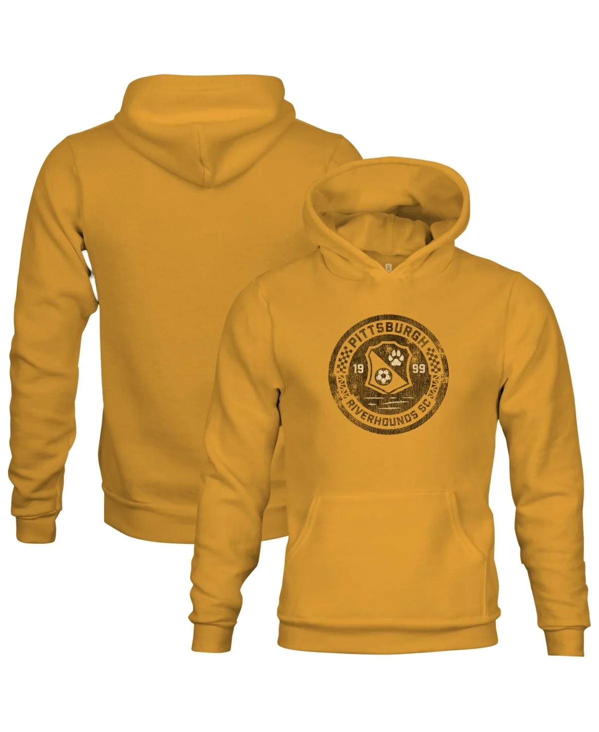 Pittsburgh Riverhounds Sc Color Badge Fleece Pullover Hoodie by 1863fc