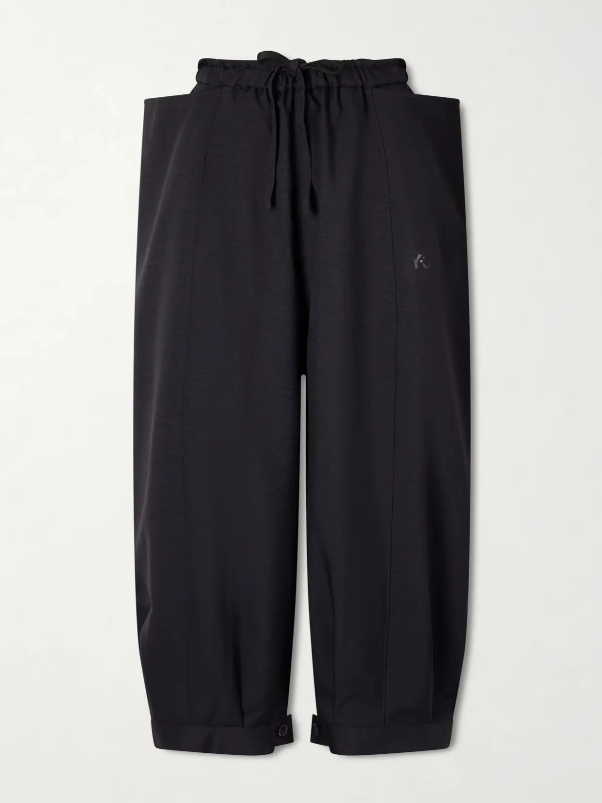 - + Y-3 Cropped Recycled-jersey Wide-leg Pants -
