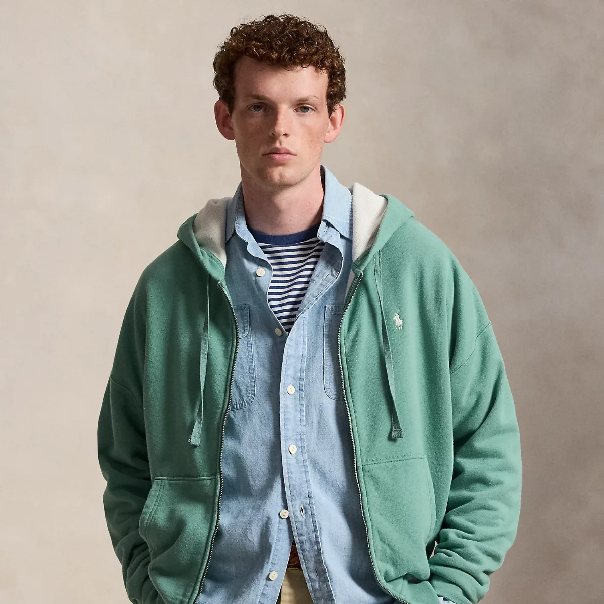 Relaxed Fit Loopback Fleece Hoodie by Polo Ralph Lauren