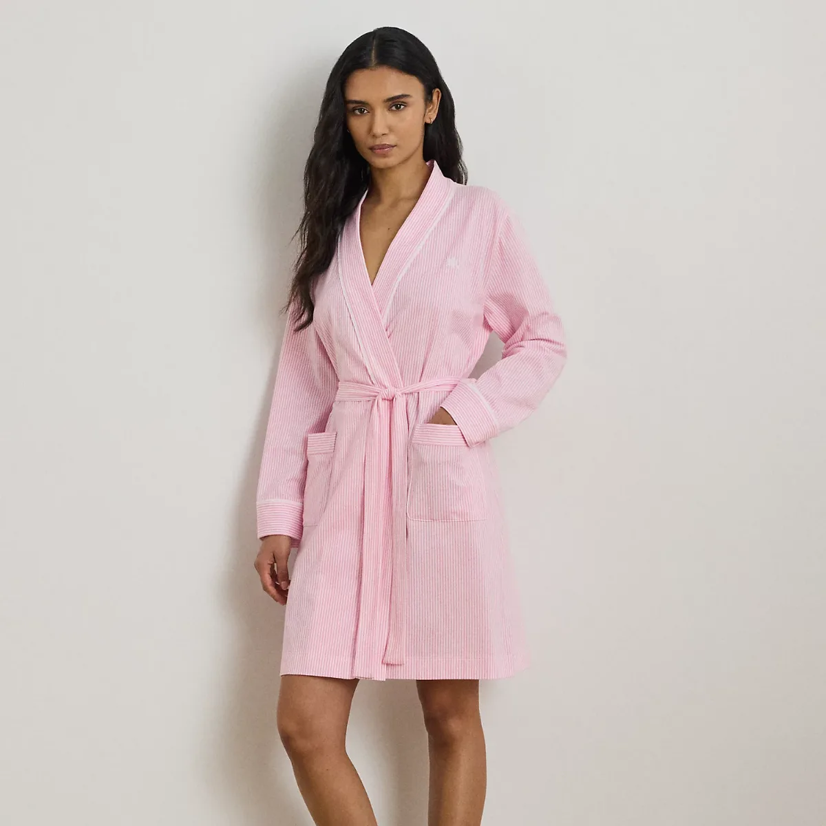 Striped Cotton Jersey Robe by Lauren Ralph Lauren