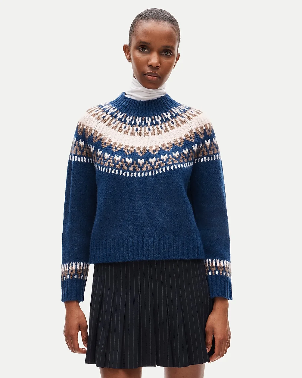 Fair Isle Mockneck Sweater by J.Crew