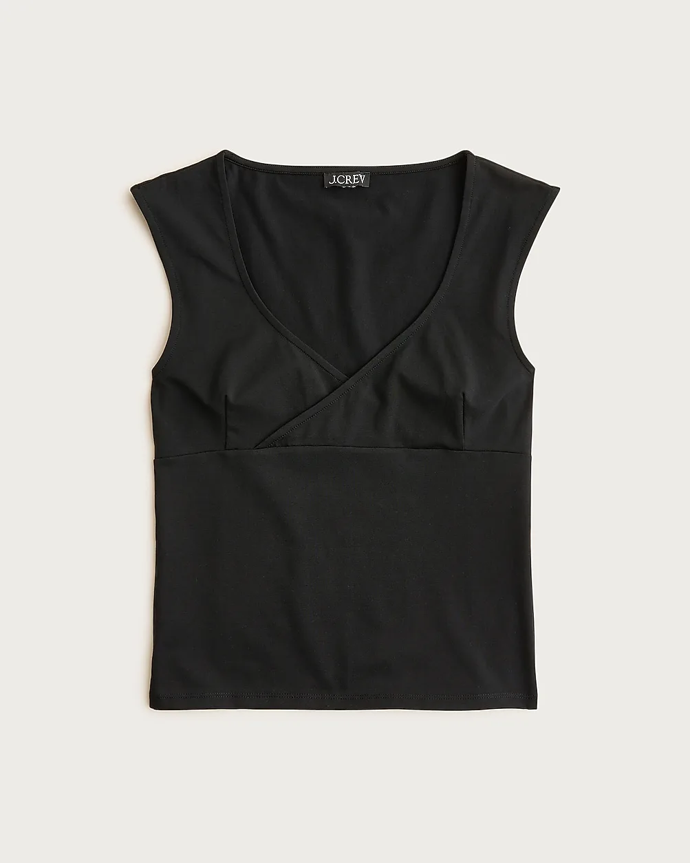 Stretch Cotton Cap-Sleeve Crossover Shirt by J.Crew