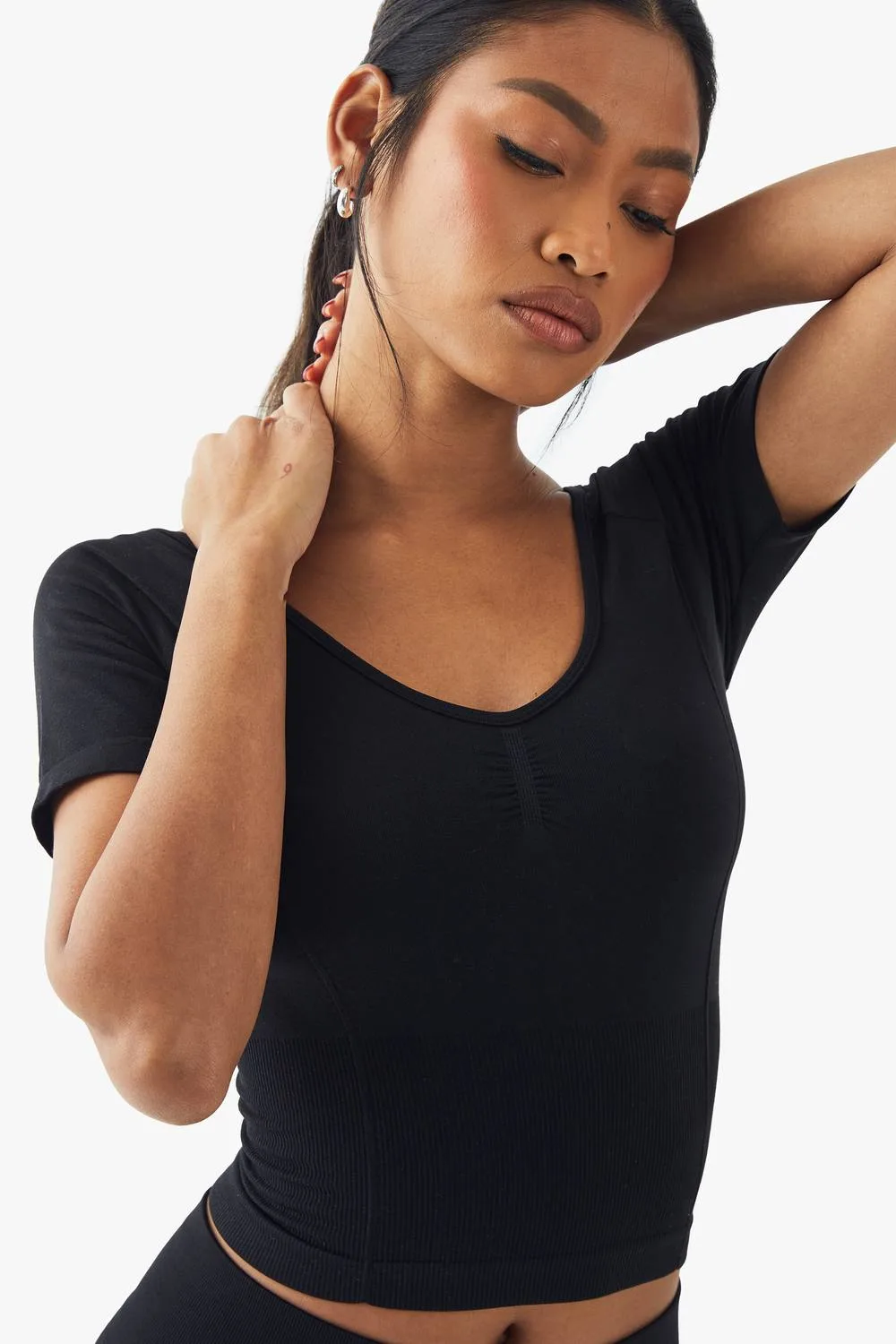 Premium Sculpt Seamless Short Sleeve Top by boohoo