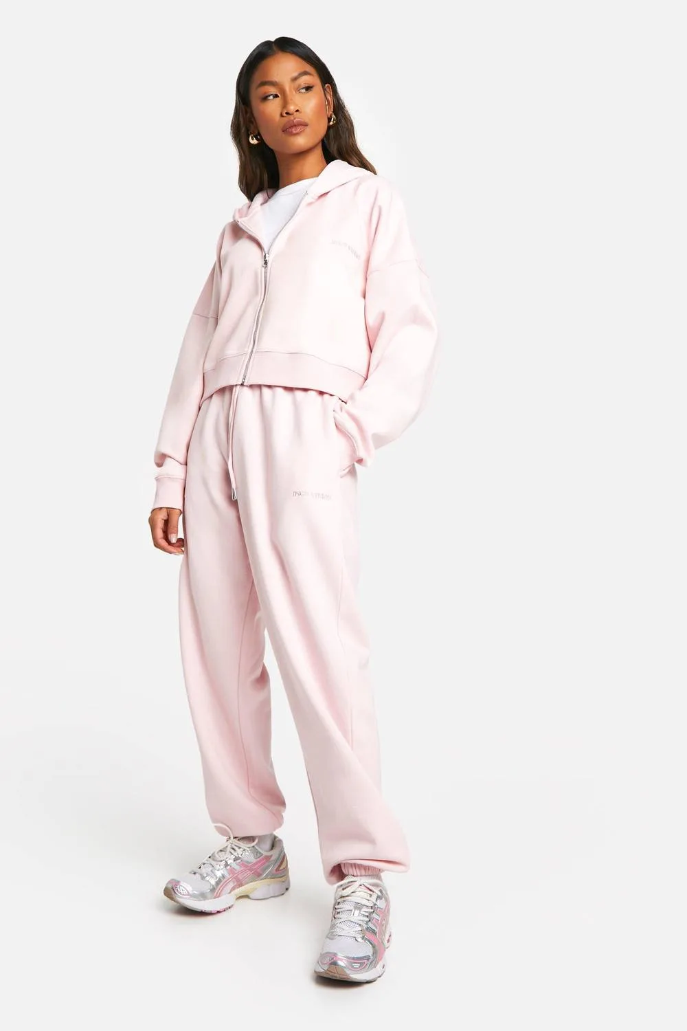 DSGN Studio Embroidered Cuffed Oversized Jogger Pants by boohoo