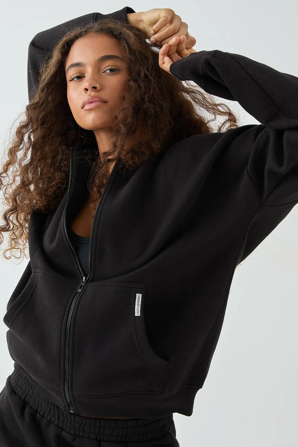 Oversized Zip Through Hoodie