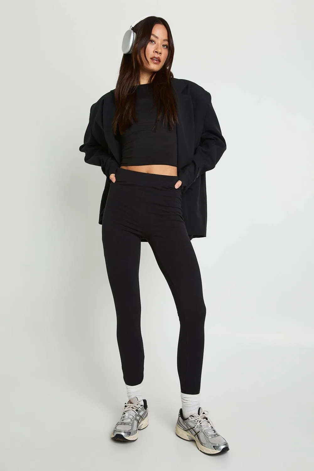High Waist Legging Pants by boohoo