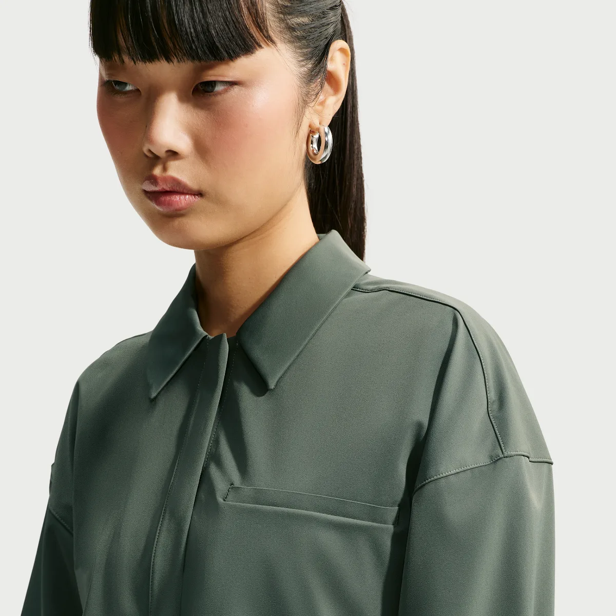 24.7 PerfectStretch Dri-FIT UV Protection Cropped Long-Sleeve Shirt by Nike