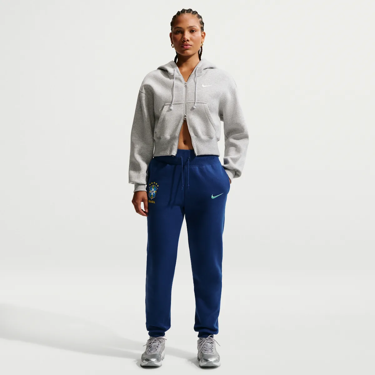 Brazil Phoenix Fleece Soccer High-Waisted Pants by Nike