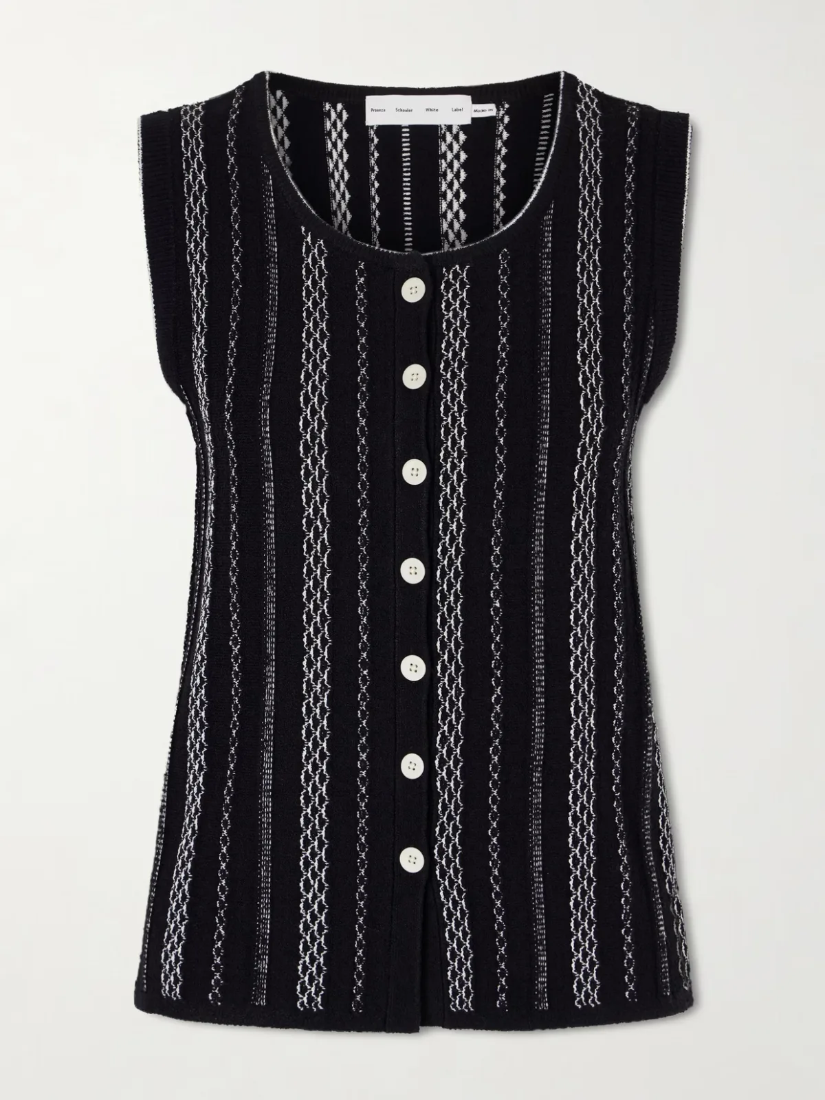 - Alyna Striped Jacquard-knit Vest -