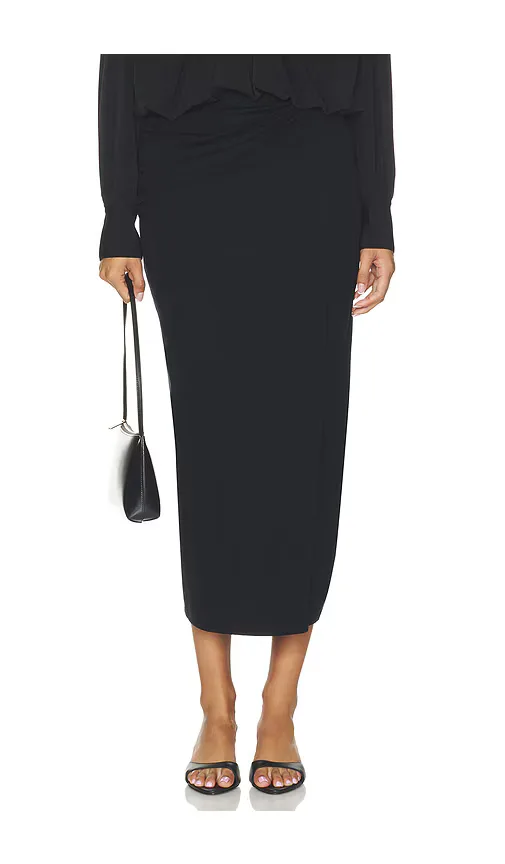 Waist Draped Midi Skirt