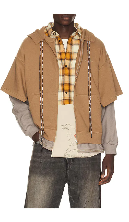 Layered Double String Zip Up Hoodie by WE11DONE