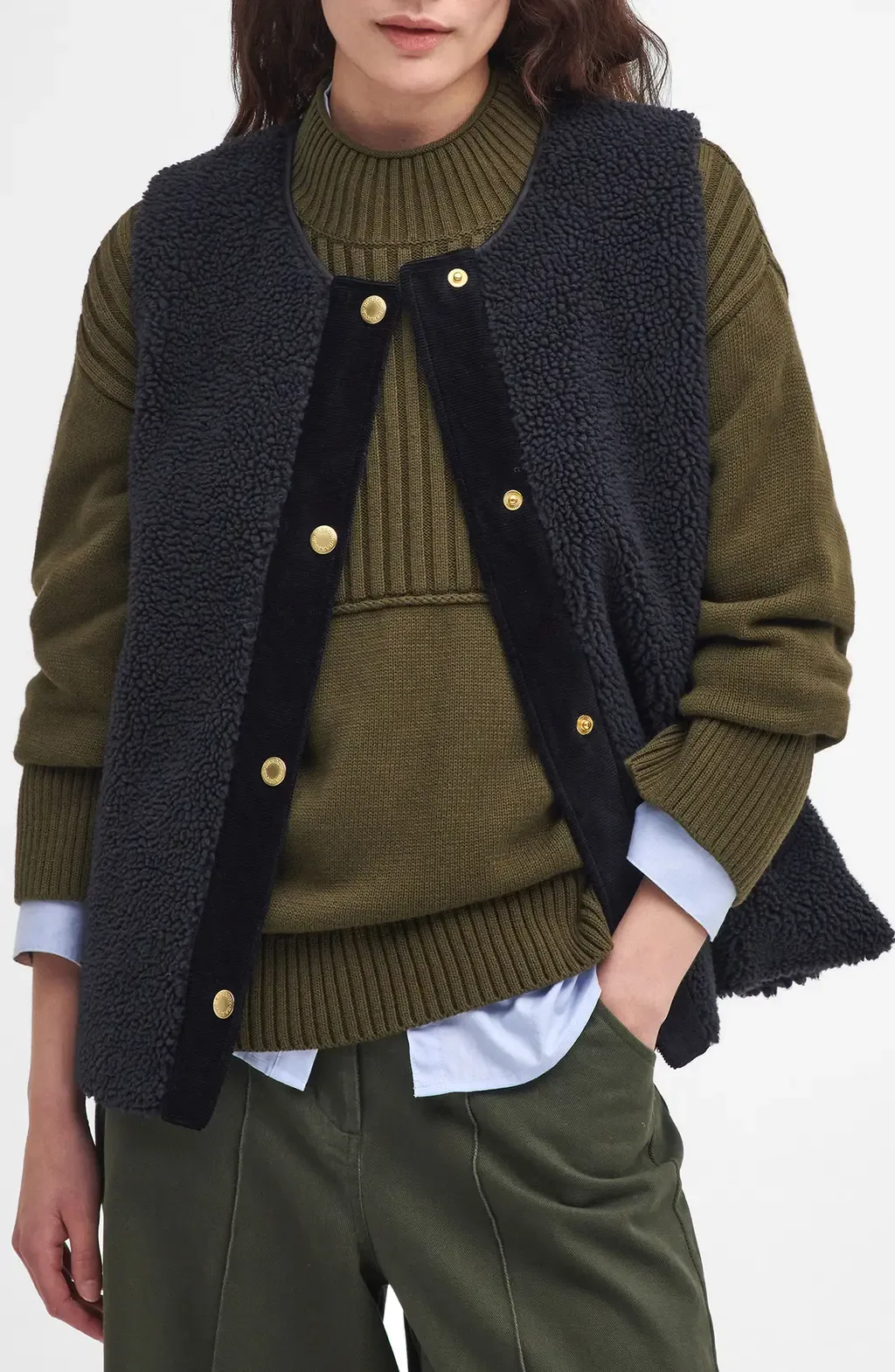 Dulsie High Pile Fleece Quilted Vest by Barbour