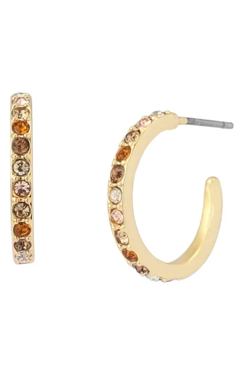 Small Pavé Huggie Hoop Earrings by Kurt Geiger London