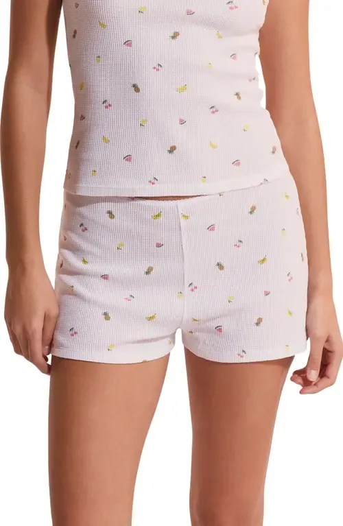 Rives Fruit Print Waffle Knit Cotton Sleep Shorts by Etam