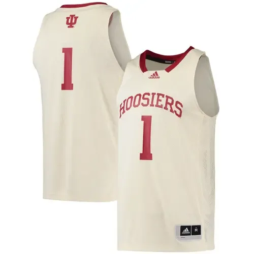 Adidas #1 Cream Indiana Hoosiers Swingman Basketball Jersey by adidas
