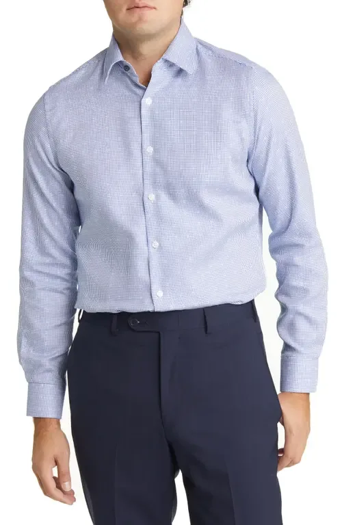 Tailored Fit Basket Weave Dress Shirt by Duchamp