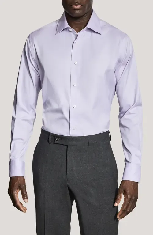 Dream Lilac Cotton Stretch Twill Dress Shirt by Jack Victor