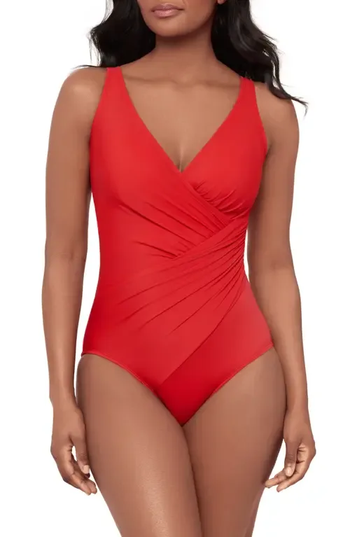 Oceanus Solid One-Piece Swimsuit by Miraclesuit®