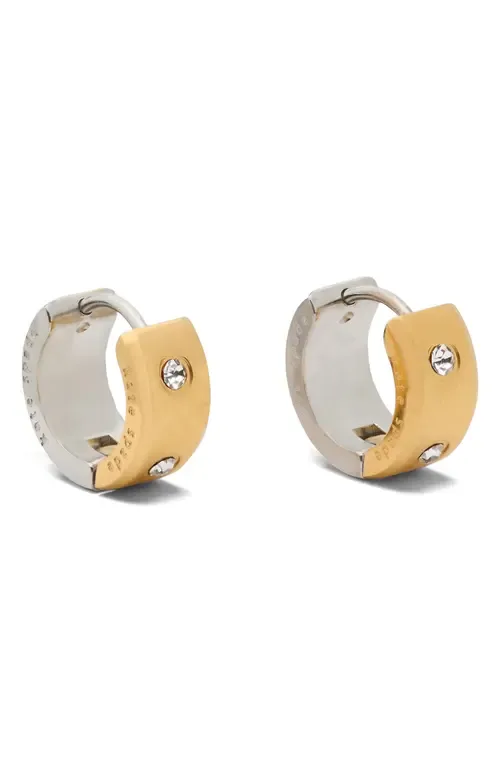 Crystal Chunky Huggie Hoop Earrings by Kate Spade New York