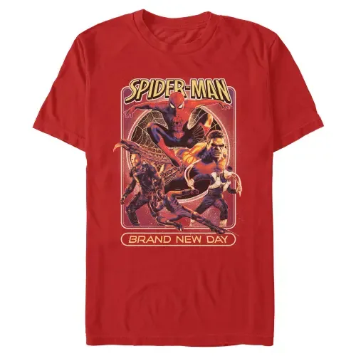 Marvel New Villains Poster Short Sleeve Graphic T-Shirt by Spider-Man: Brand New Day