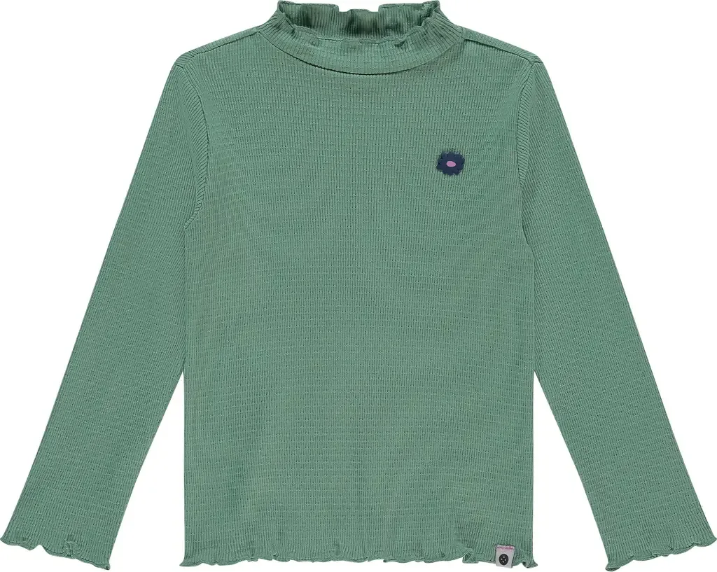 Ribbed Mock Neck Long Sleeve Shirt by Stains and Stories by Babyface