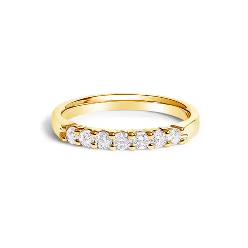 14K Gold 1/3 Ctw Diamond 7 Stone Band Ring by Haus of Brilliance