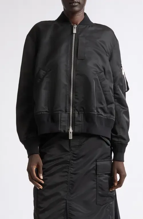Nylon Twill Bomber Jacket by Sacai