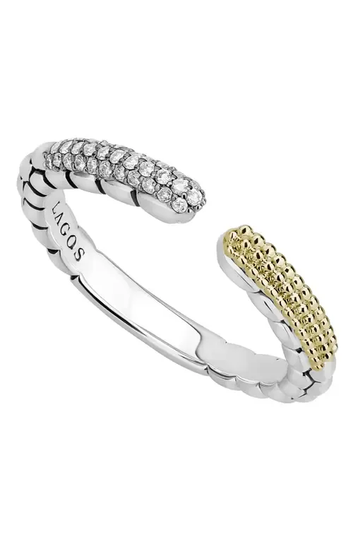 Caviar Lux Open Stacking Ring by LAGOS
