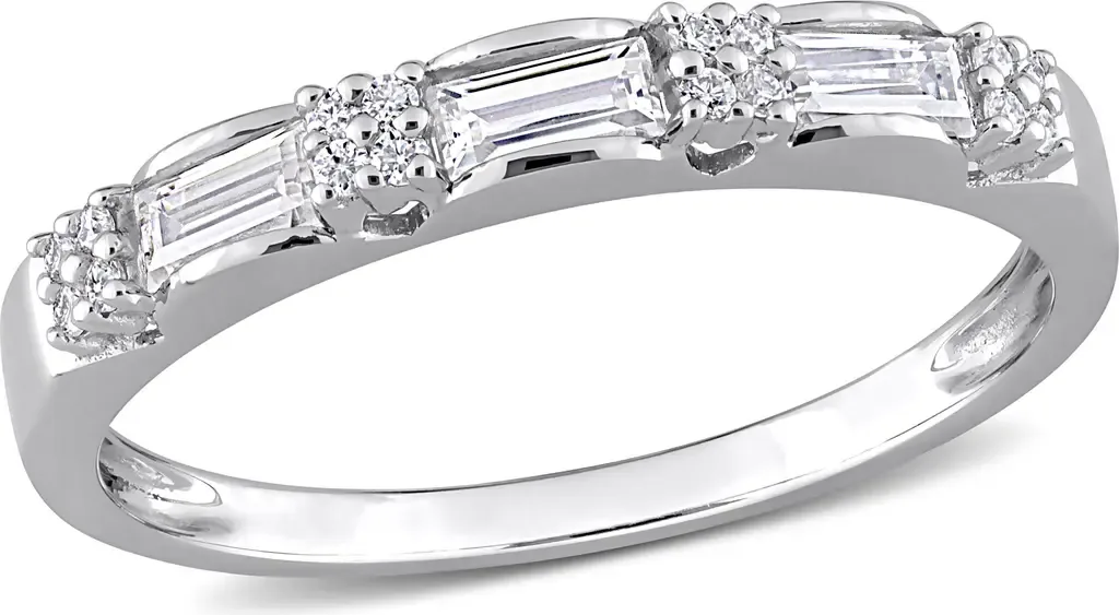 3/8CT DEW Moissanite Anniversary Ring in Sterling Silver by Julianna B.