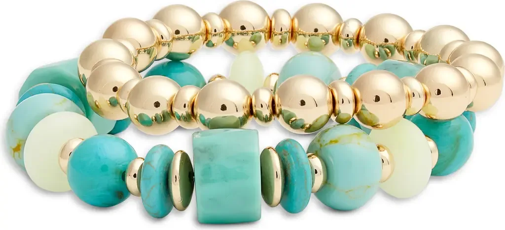 Set of 2 Beaded Stretch Bracelets by Nordstrom