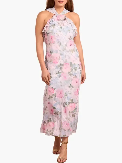 Camille's Garden Halter Neck Ankle Gown