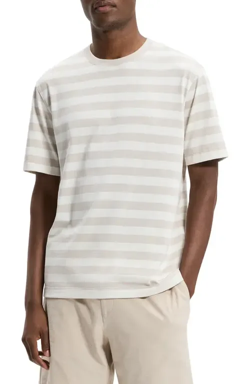 Relaxed Stripe Pima Cotton T-Shirt by Theory