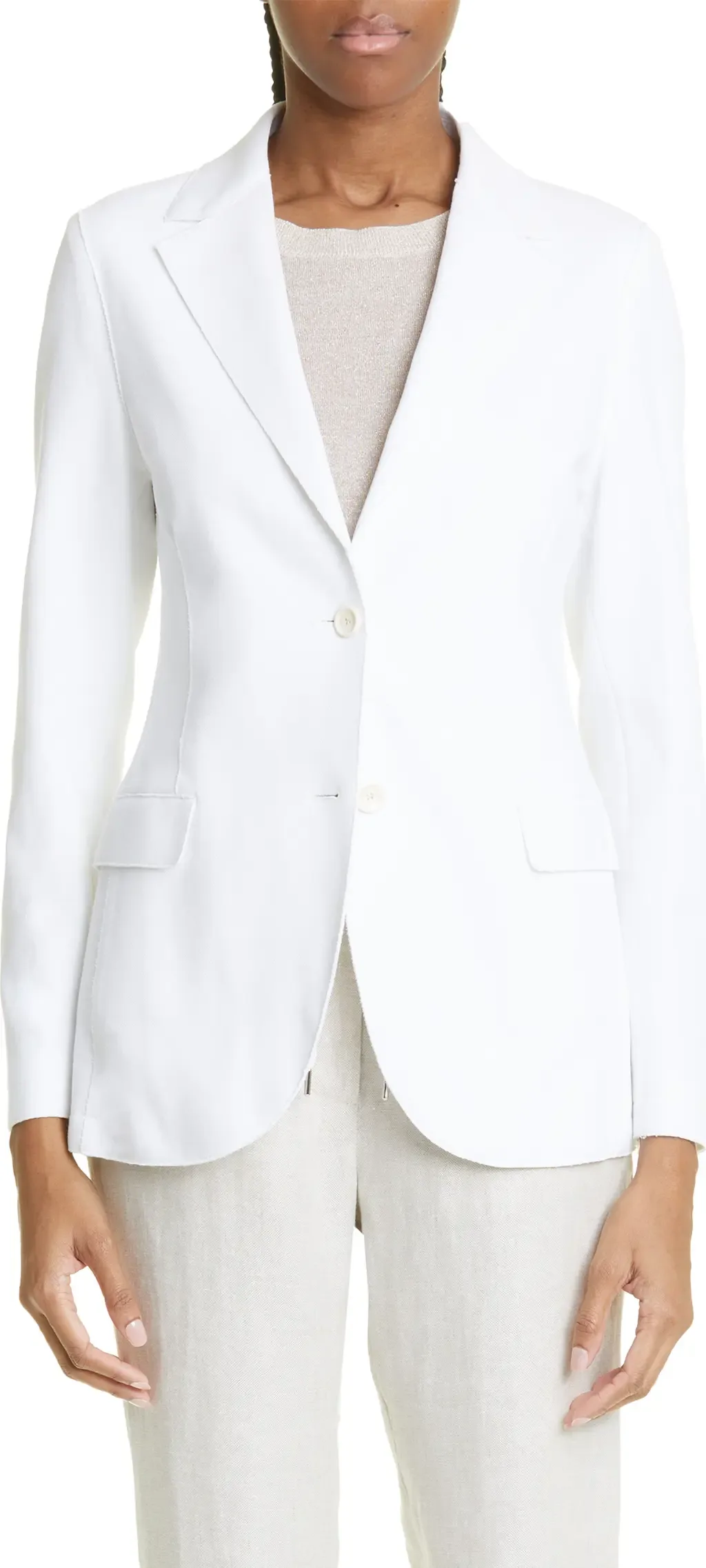 Single Breasted Cotton Blend Blazer by Eleventy