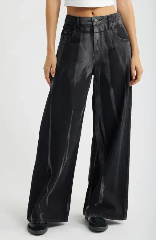 Relaxed Baggy Wide Leg Jeans by YMI