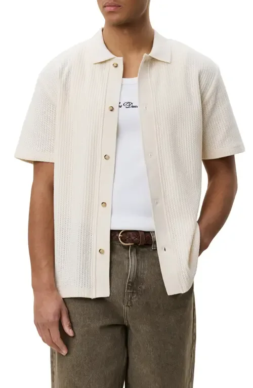 Pointelle Short Sleeve Cardigan by Les Deux