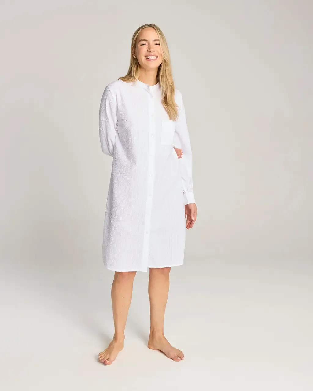 The Seersucker Shirt Dress by Nudea