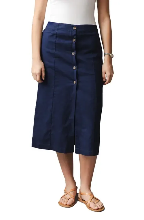 Button Front Skirt by Hope & Henry