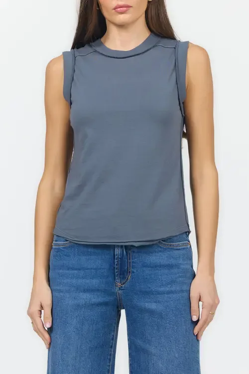 Zo Crew Neck Vintage Jersey Tank by Dear John