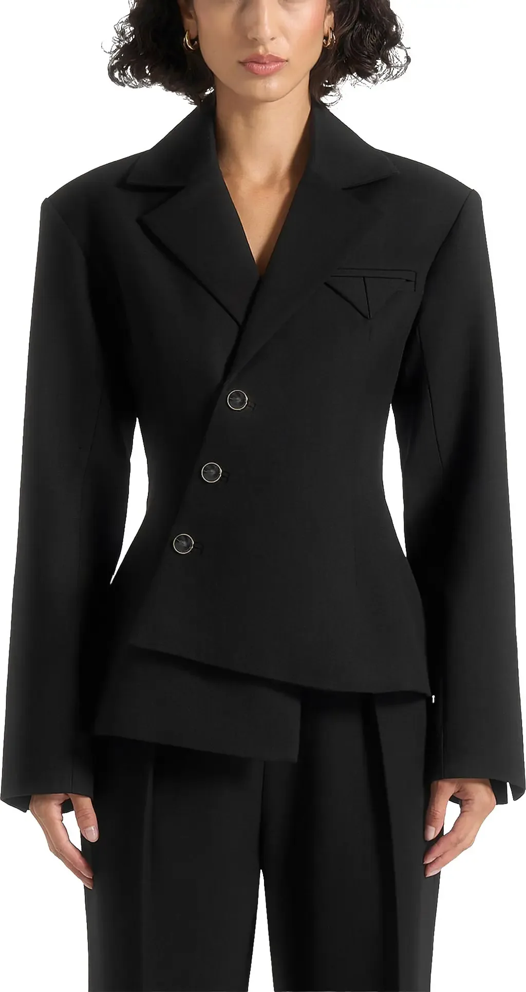 Thalia Asymmetric Tailored Double Breasted Blazer