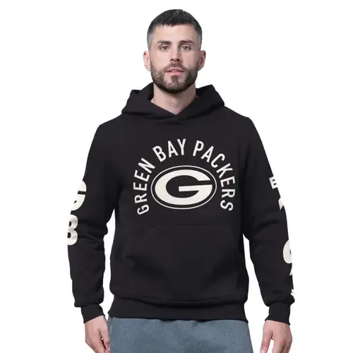 Starter Black Green Bay Packers Handoff Fleece Hoodie Sweatshirt
