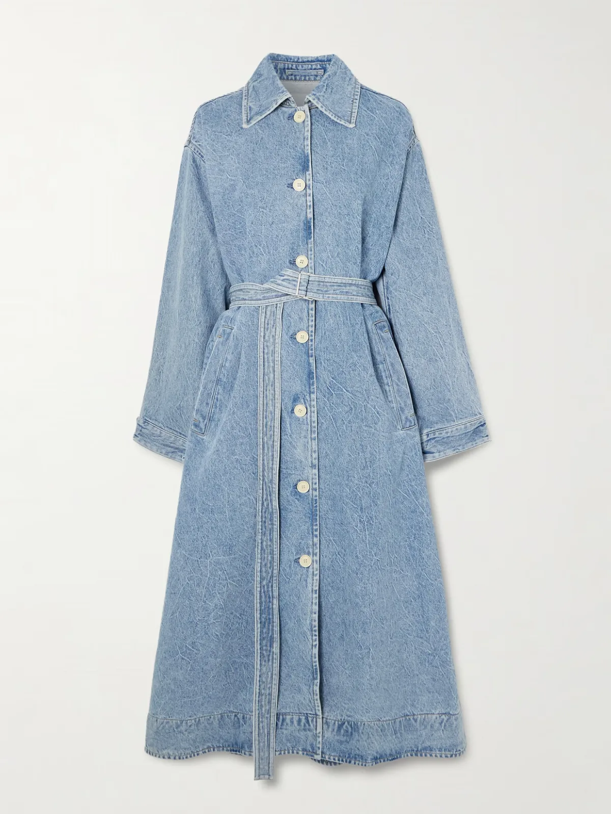 - + Maria Mcmanus Oversized Organic And Recycled Denim Trench Coat -
