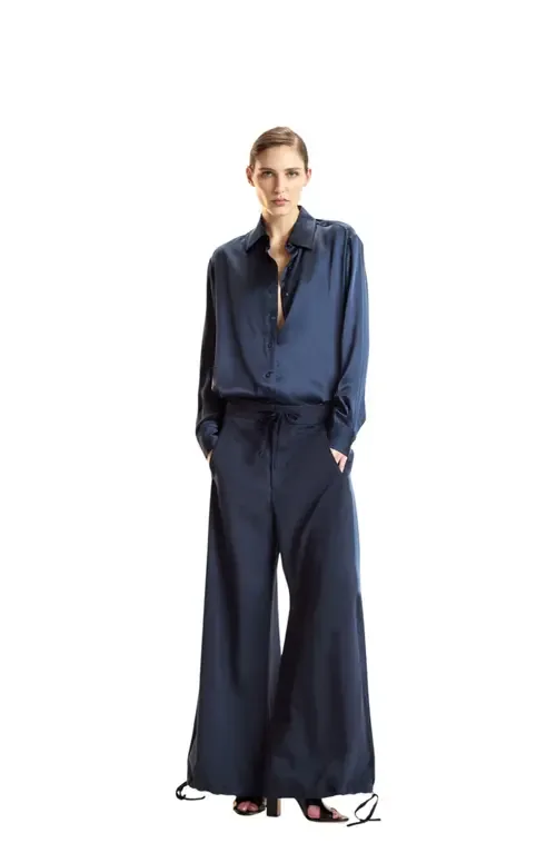 Tuxedo Stripe Wide Leg Pants by Cynthia Rowley