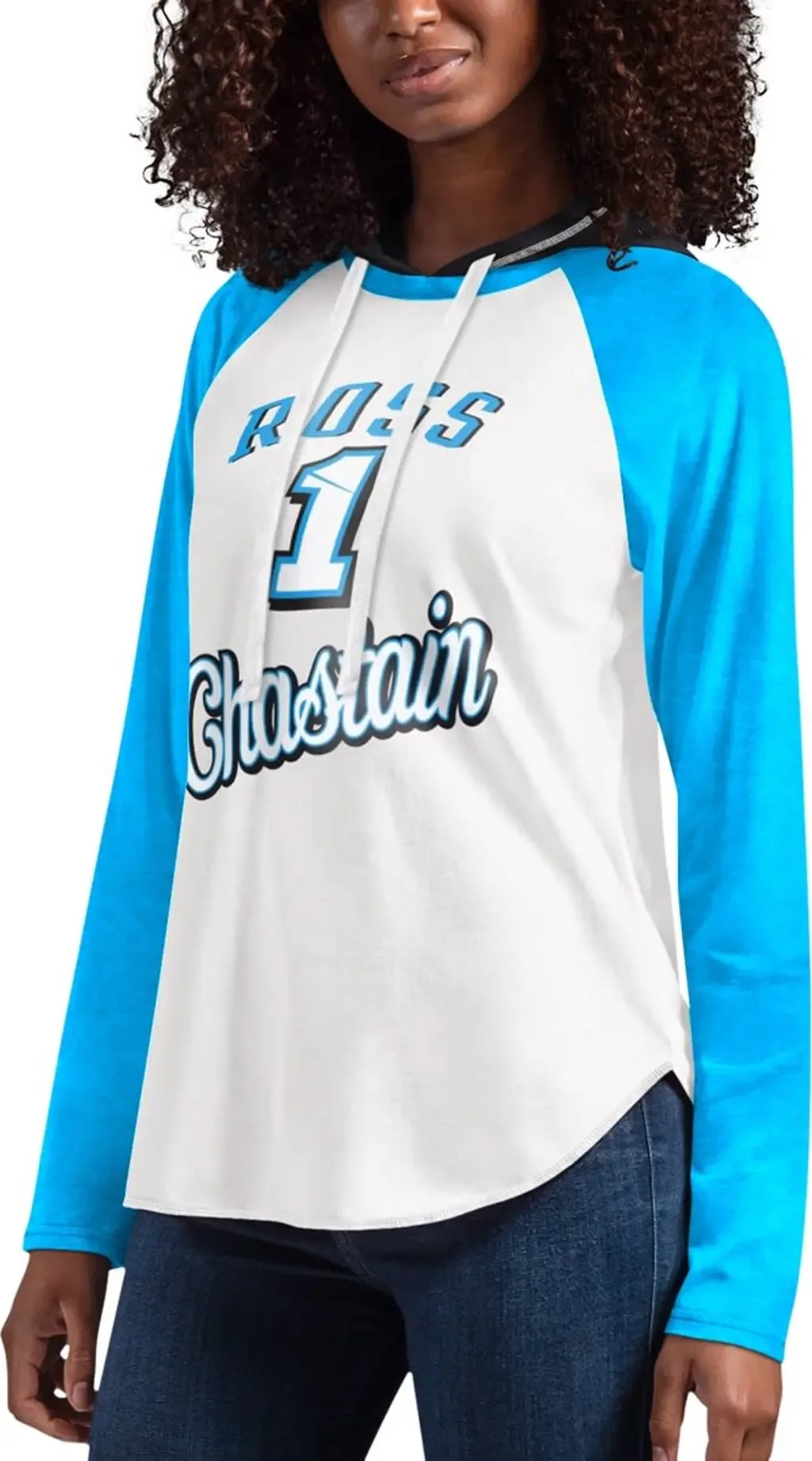 G-III 4Her by Carl Banks Ross Chastain MVP Raglan Hooded Long Sleeve T-Shirt by G-III 4HER BY CARL BANKS
