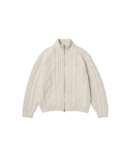 Cable Knit Zip Up by vowels