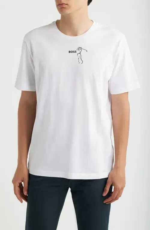 GOC Birdie Cotton Graphic T-Shirt by BOSS