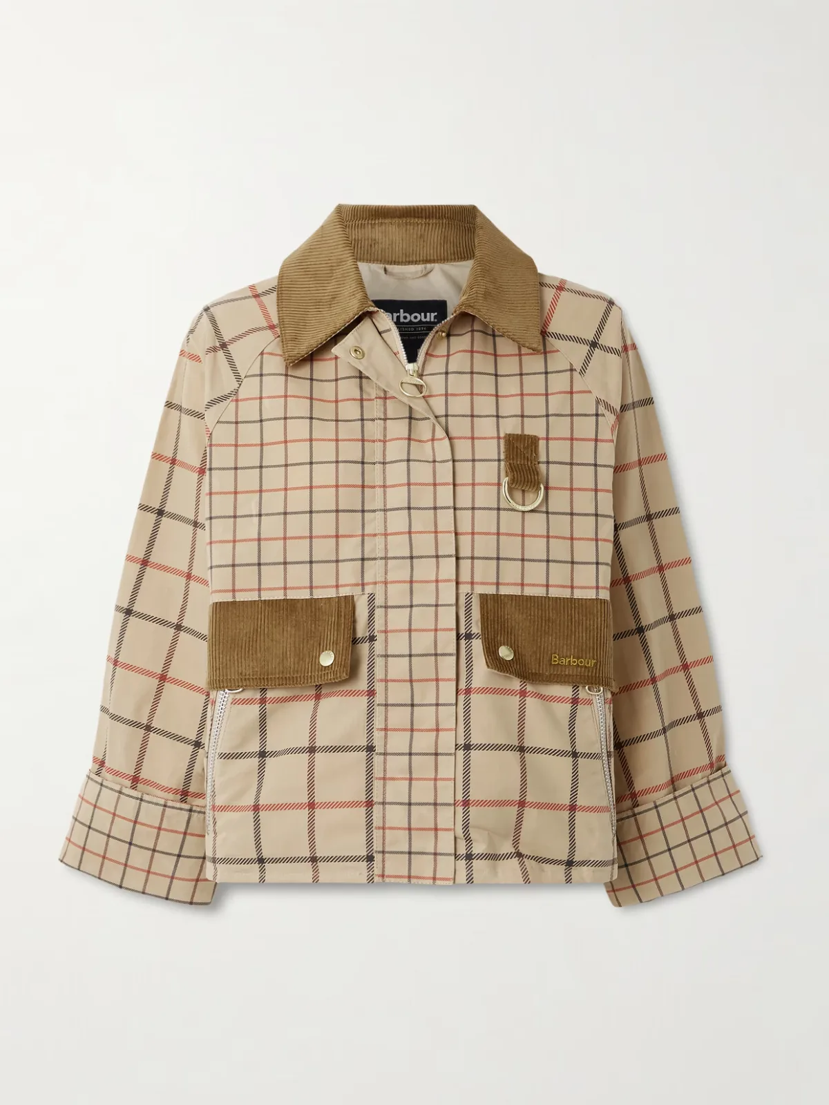 - Mackworth Corduroy-trimmed Checked Cotton Jacket -