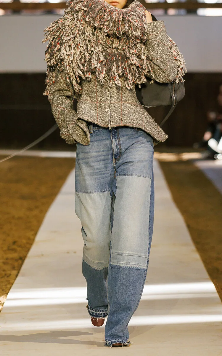 Wool-Blend Speckled Peplum Jacket by Stella McCartney