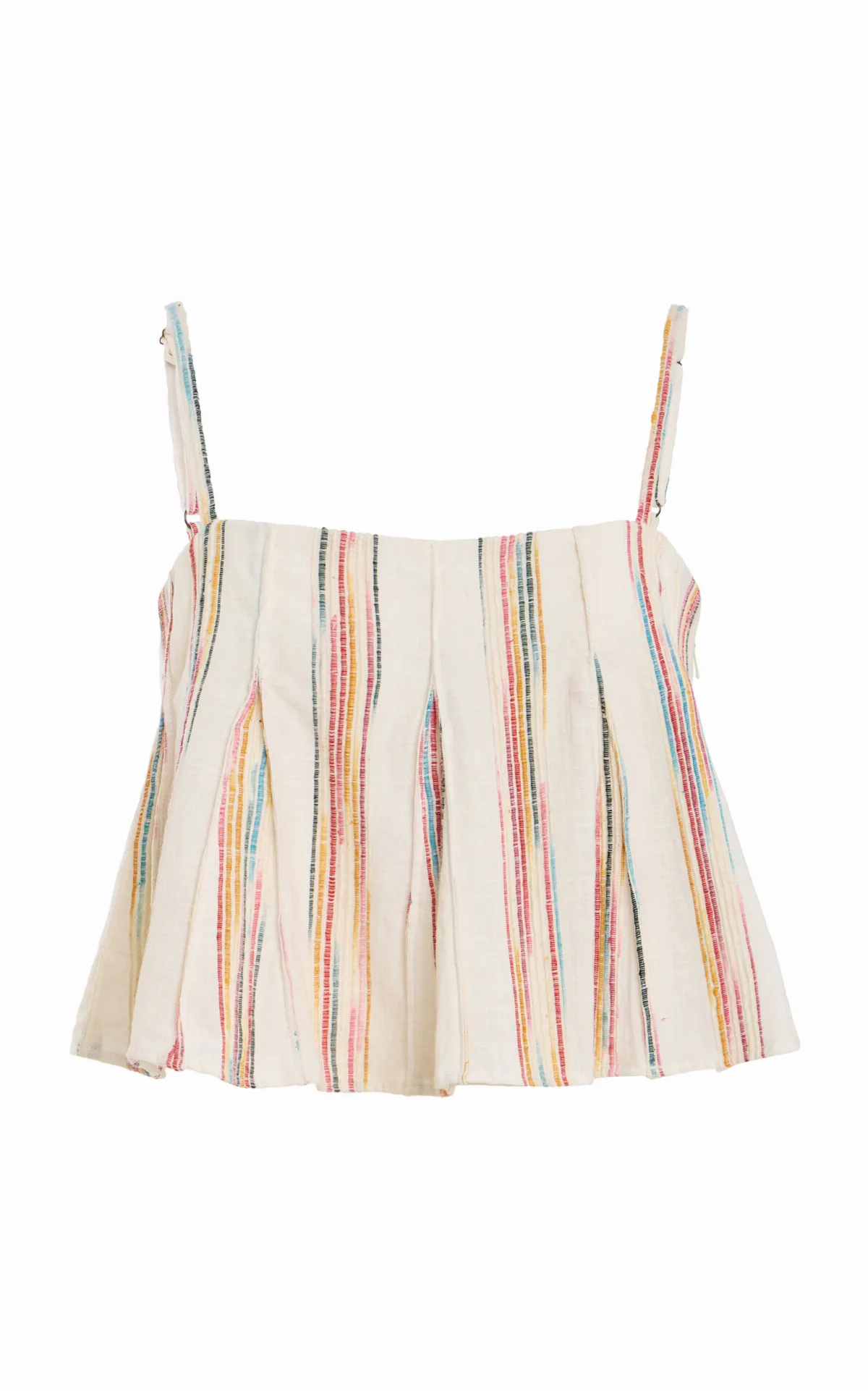 Million Pleats Bandeau Silk Top by Rosie Assoulin
